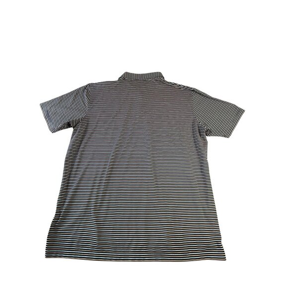 Peter Millar Summer Comfort Polo Mens Sz XXL Stripes Black White Orange Golf - Picture 7 of 8
